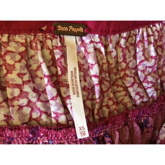 Free People Paloma Printed Blouse Sz XS - Picture 8 of 11